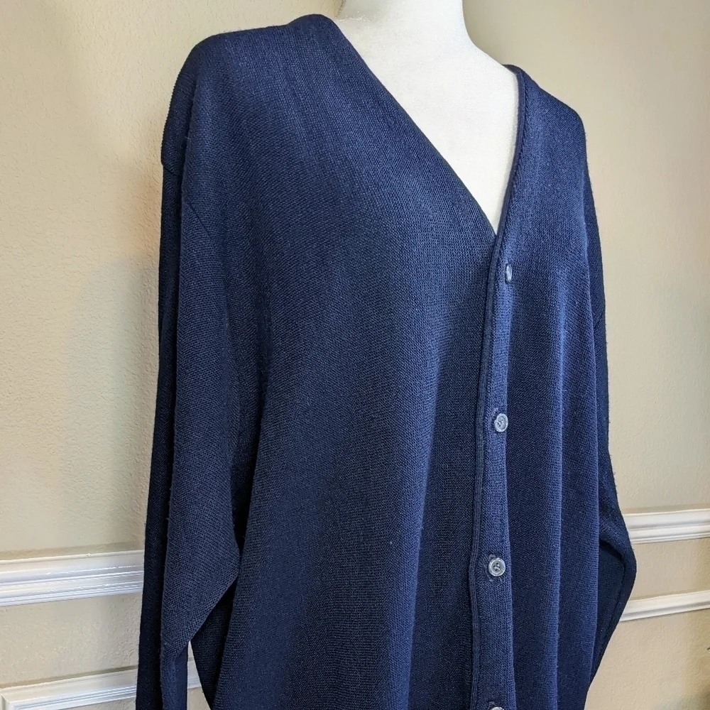 IZOD Navy Cardigan Button Down Sweater